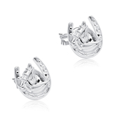 Horse shoe Designed Silver Stud Earring STS-5161